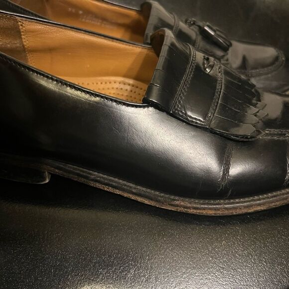 Bostonian Classic First Flex Wingtip Tassel Loafers Black Mens Size 9.5 - Picture 10 of 15